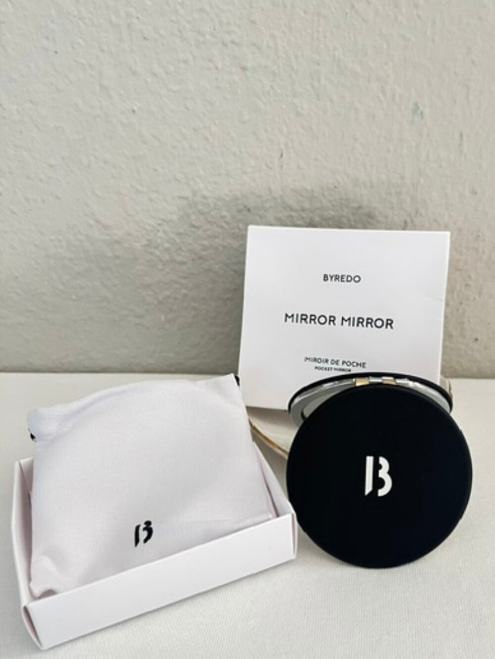 Byredo Leather Compact Mirror with Logo new in box